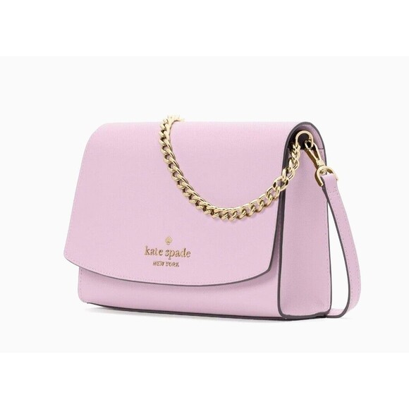 New Kate Spade Carson Saffiano Leather Convertible Crossbody bag Quartz Pink - Picture 2 of 5